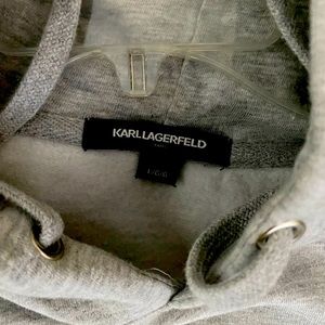 Large grey Karl Lagerfeld hoodie sweater